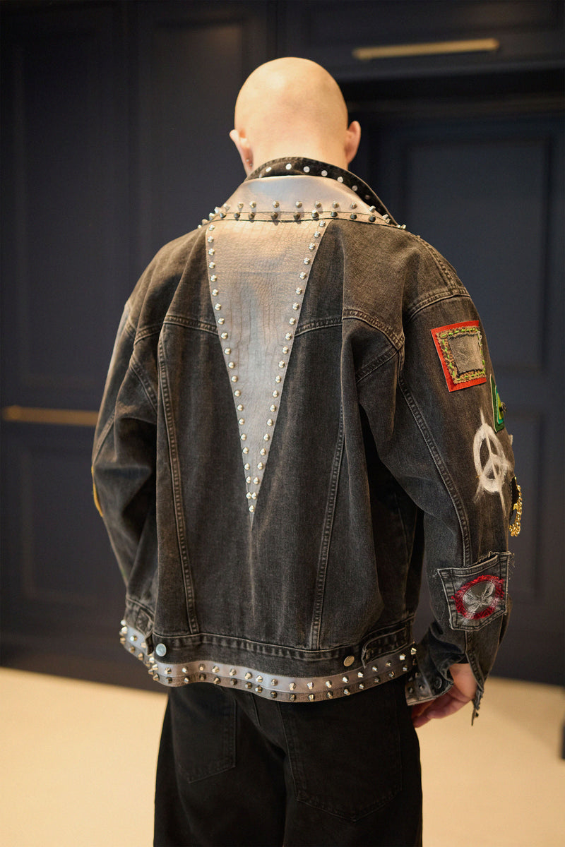 クラシックスタッズデニムジャケット – YZ Badway Classic Studs Denim