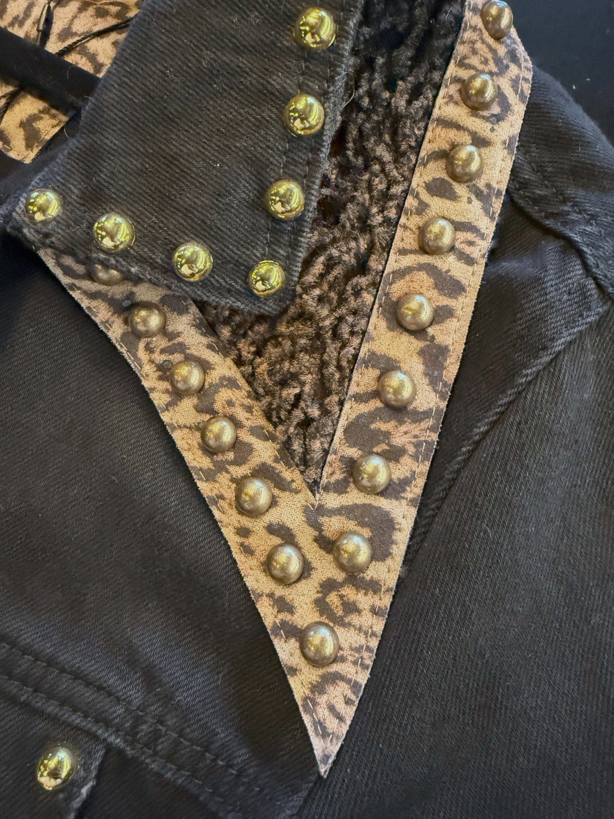 BETH Denim Jacket front view — Skinner & Vale upcycled denim jacket