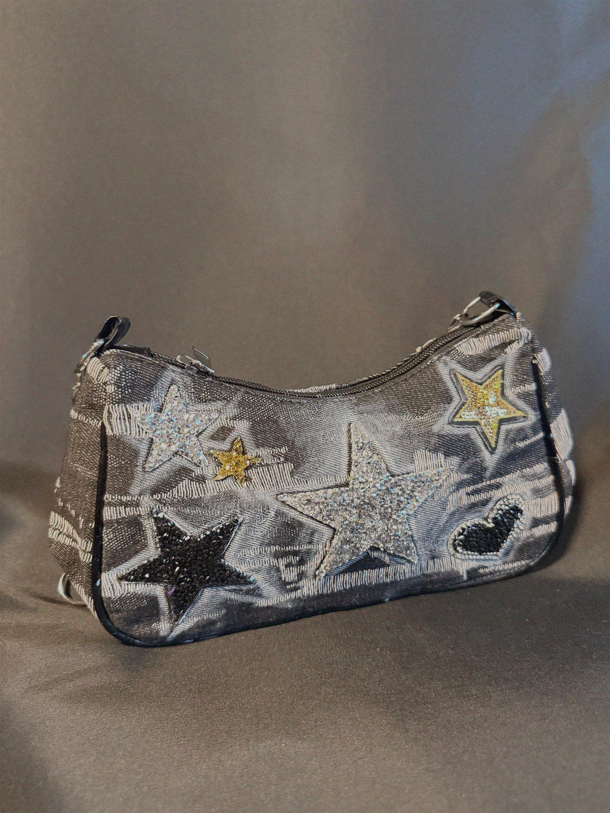Good Mood Bag back view — Skinner & Vale upcycled denim jacket
