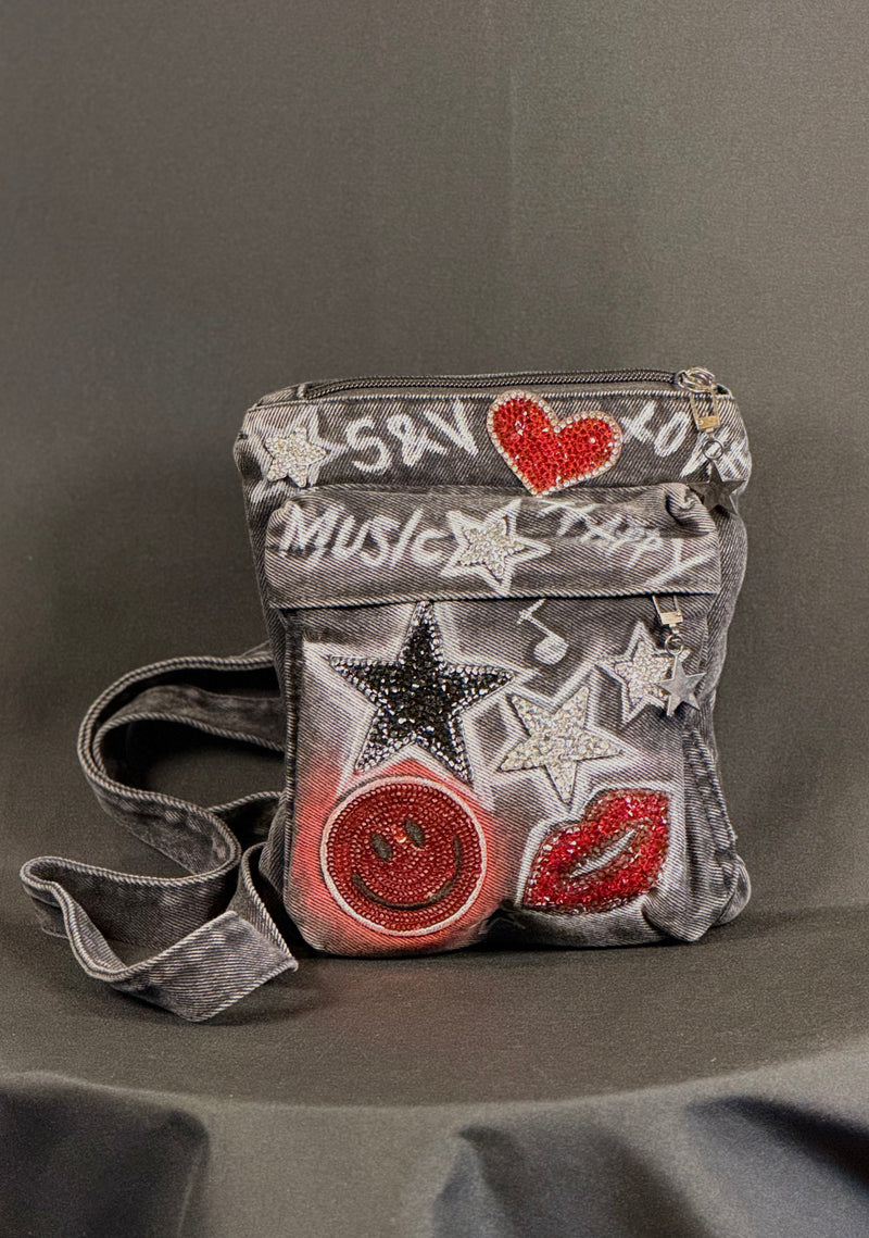 Rebel Kiss Crossbody Phone Bag