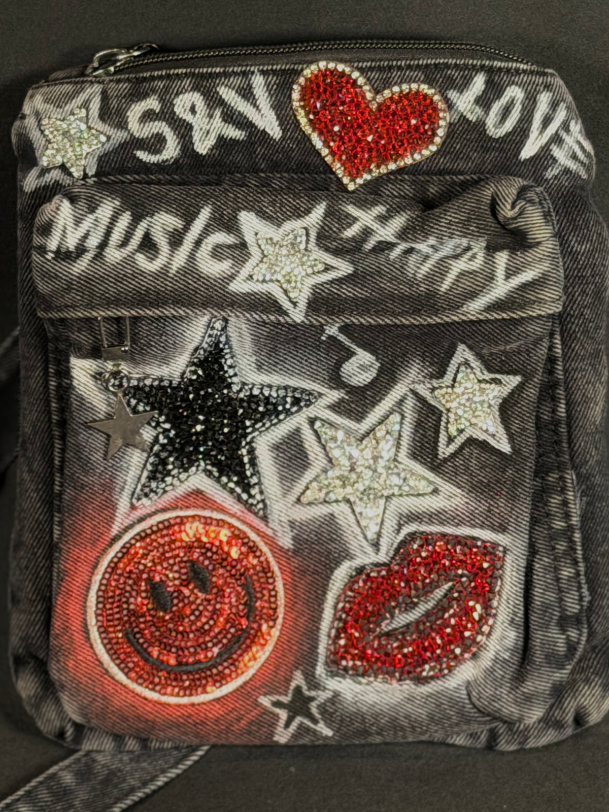 Rebel Kiss Crossbody Phone Bag