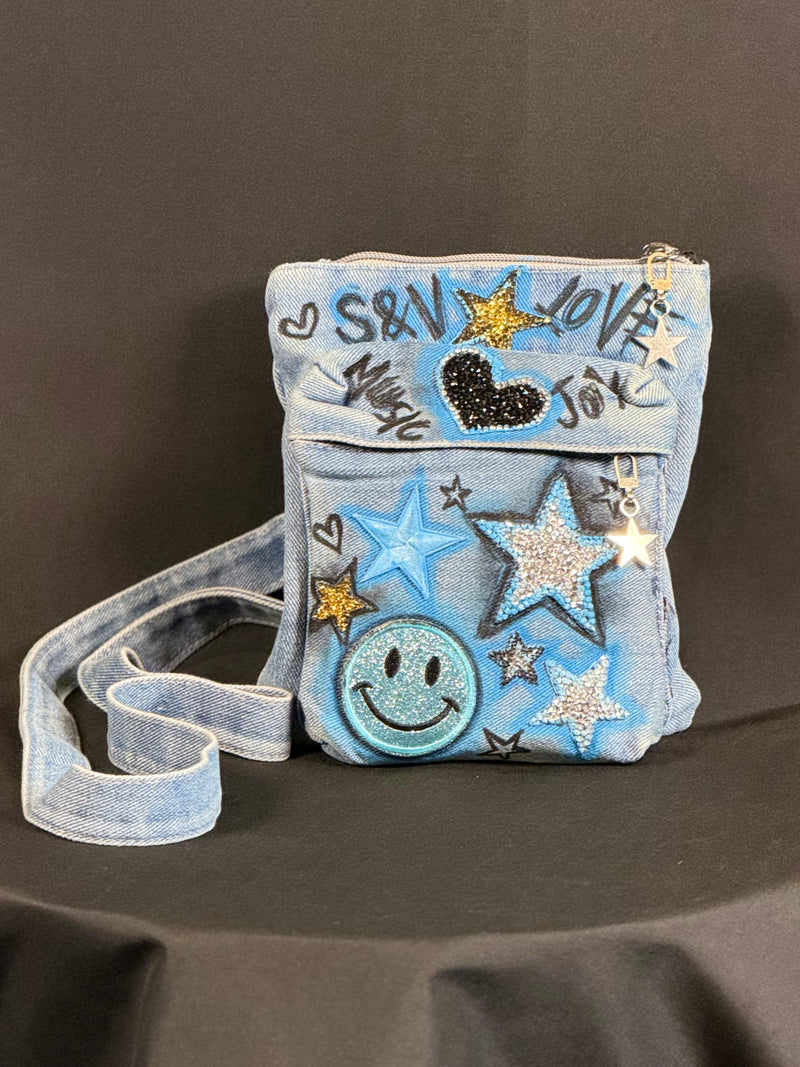 Electric Blue Crossbody Phone Bag