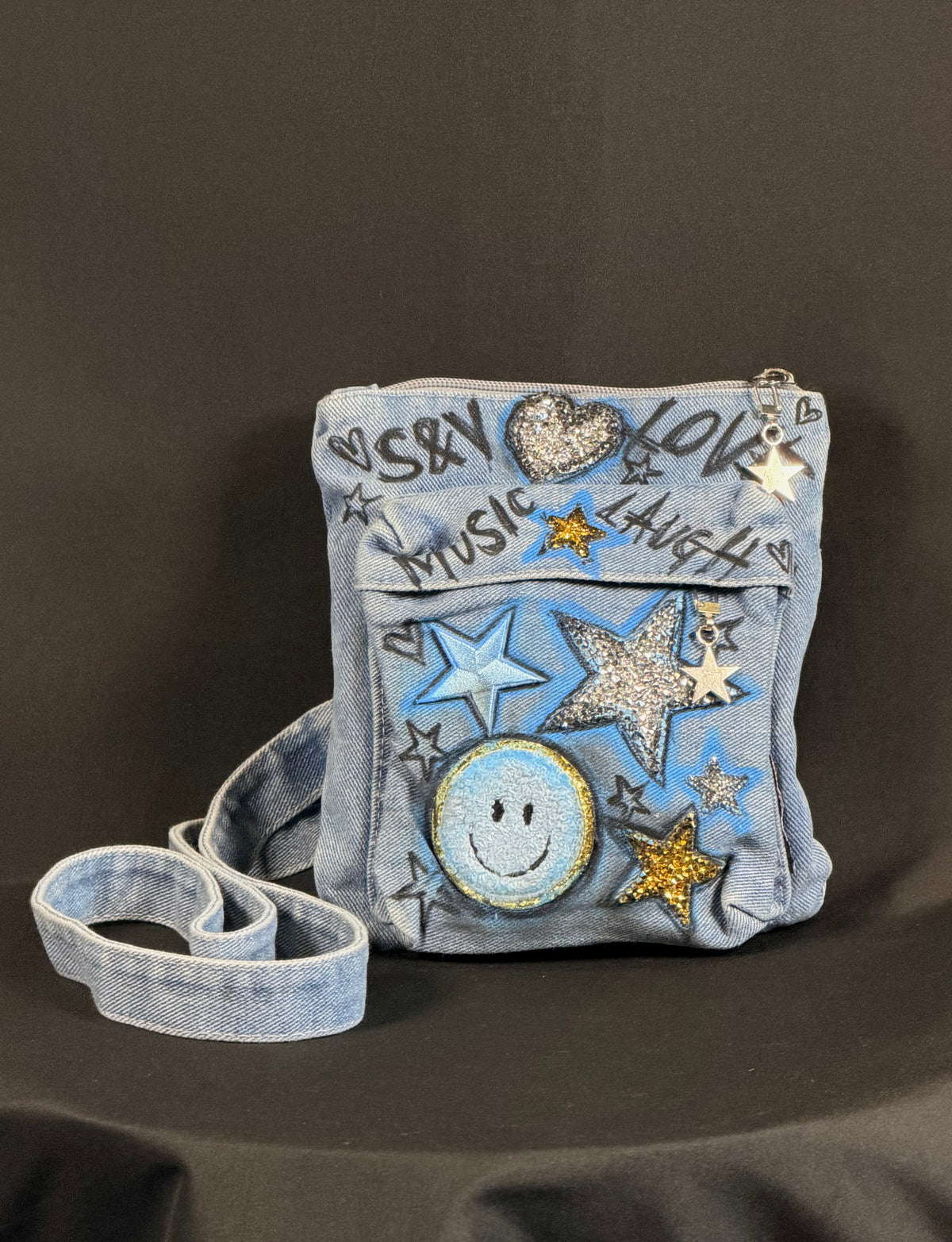 Blue Note Crossbody Phone Bag
