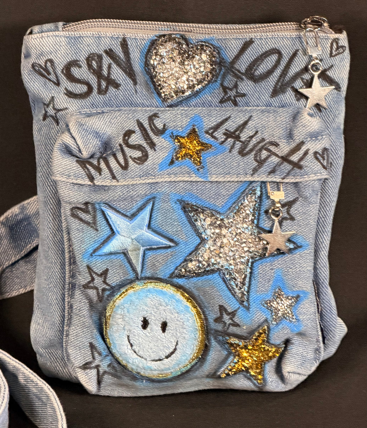 Blue Note Crossbody Phone Bag