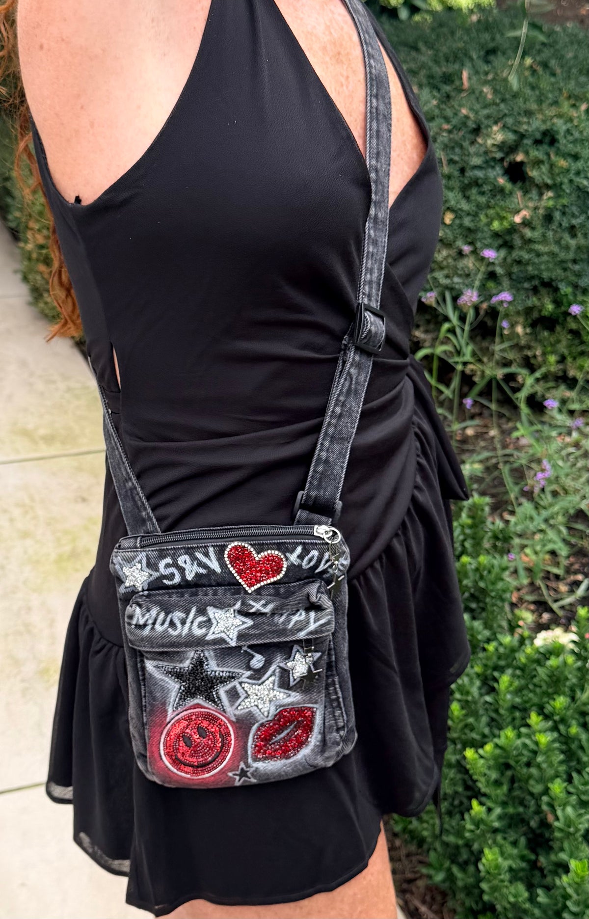 Rebel Kiss Crossbody Phone Bag