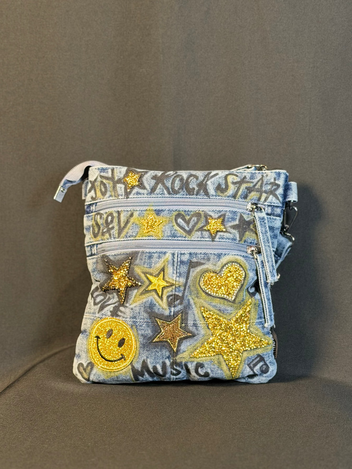 Gold Rockstar Crossbody Bag