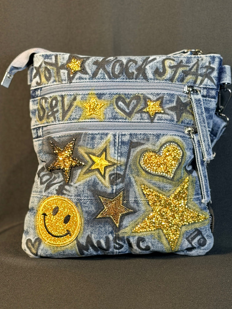 Gold Rockstar Crossbody Bag