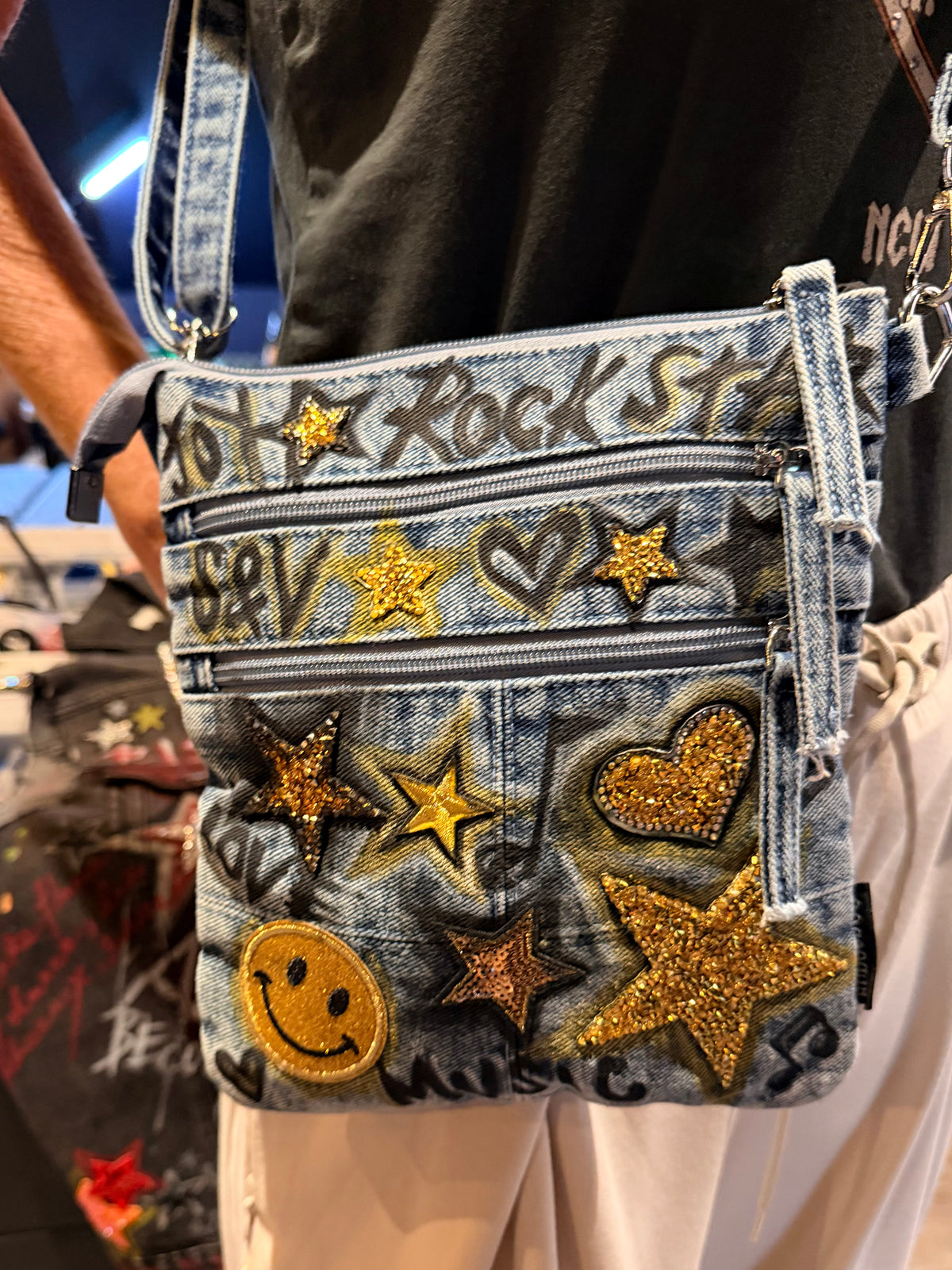 Gold Rockstar Crossbody Bag