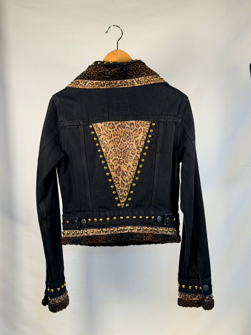 BETH Denim Jacket back view — Skinner & Vale upcycled denim jacket