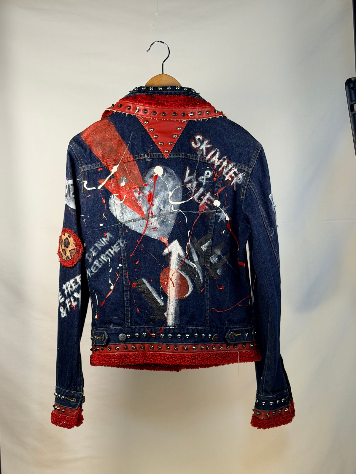 LIBBY Denim Jacket back view — Skinner & Vale upcycled denim jacket