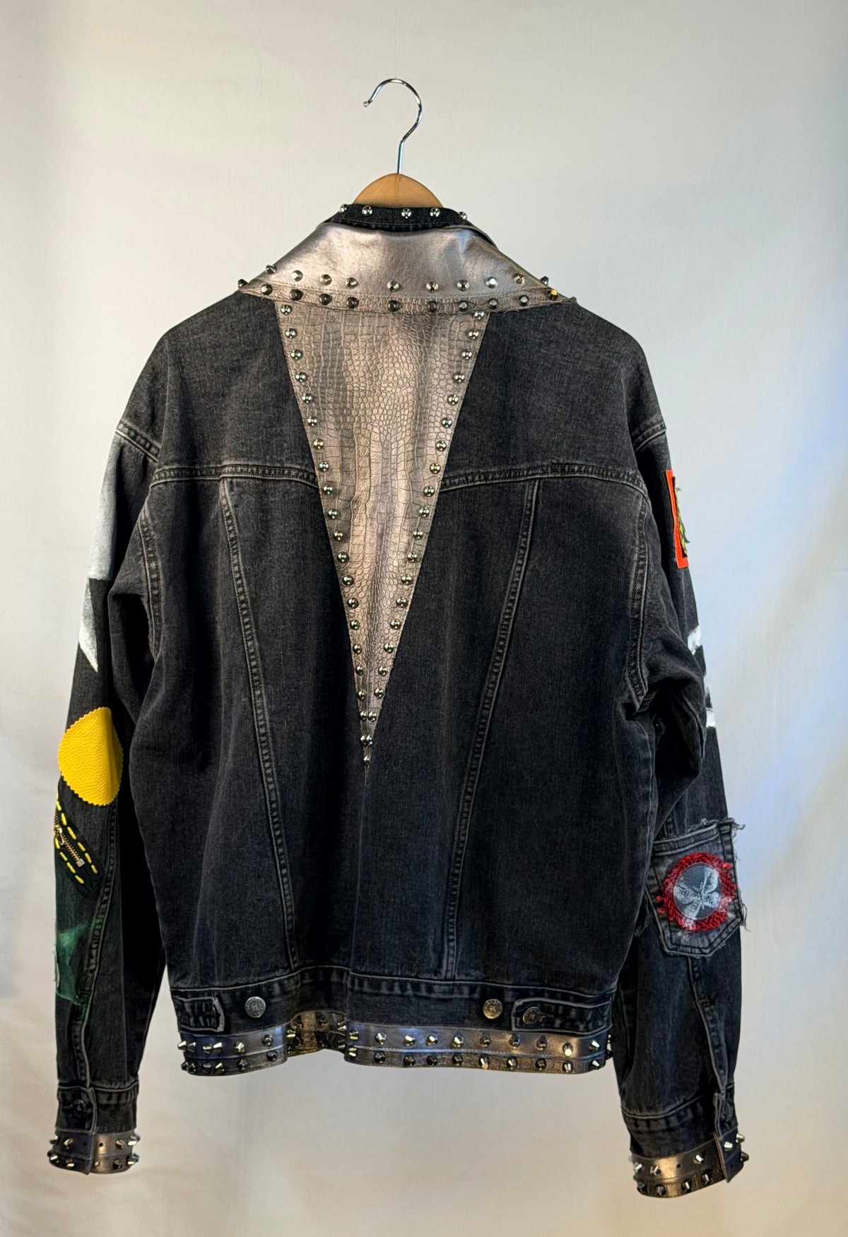 INBA Denim Jacket back view — Skinner & Vale upcycled denim jacket