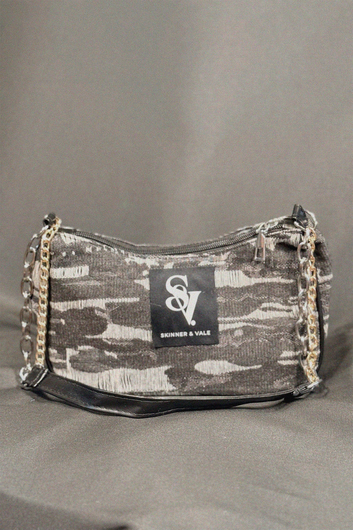 Lucky Star Bag detail view — Skinner & Vale upcycled denim jacket