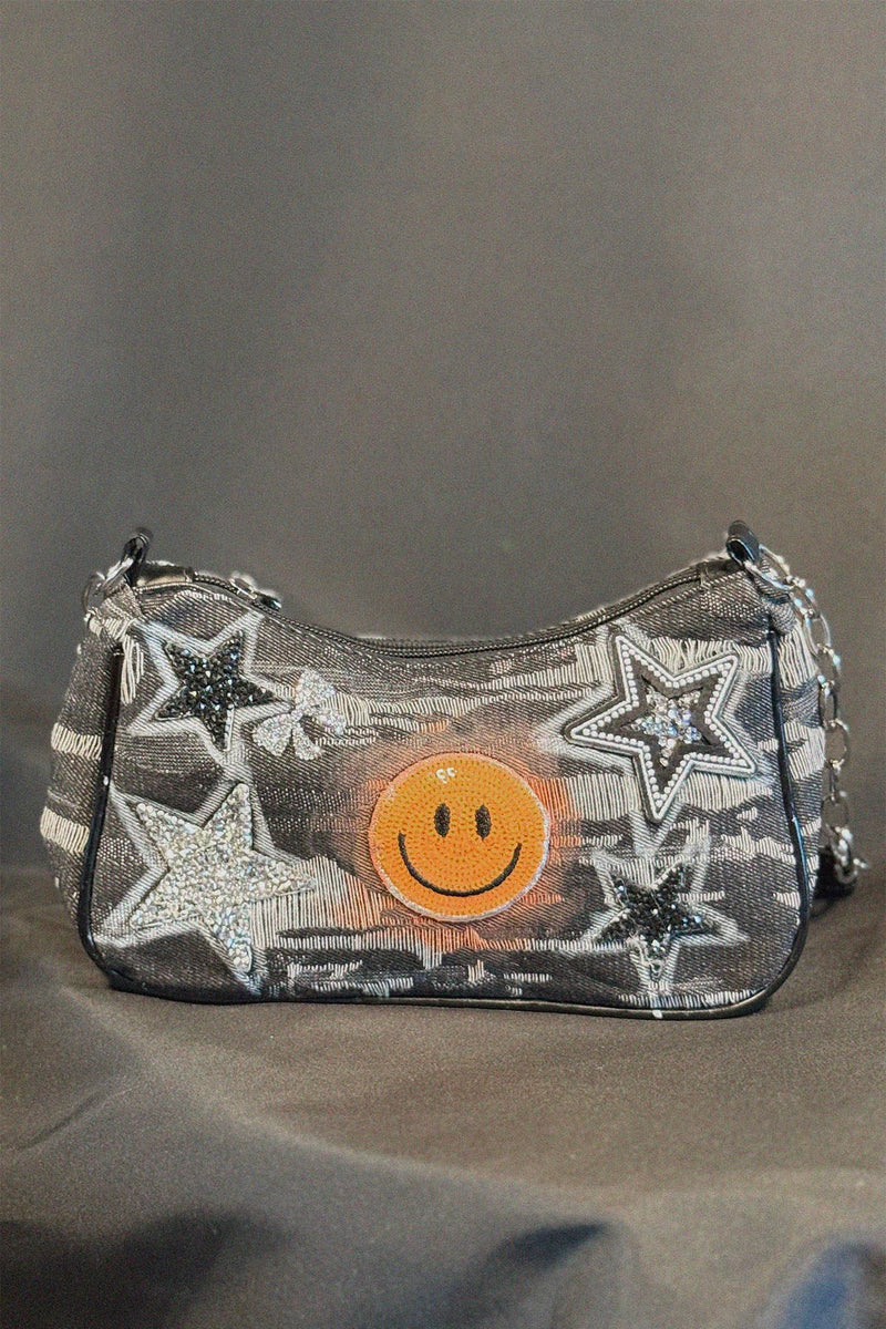 No Rules Bag front view — Skinner & Vale upcycled denim jacket