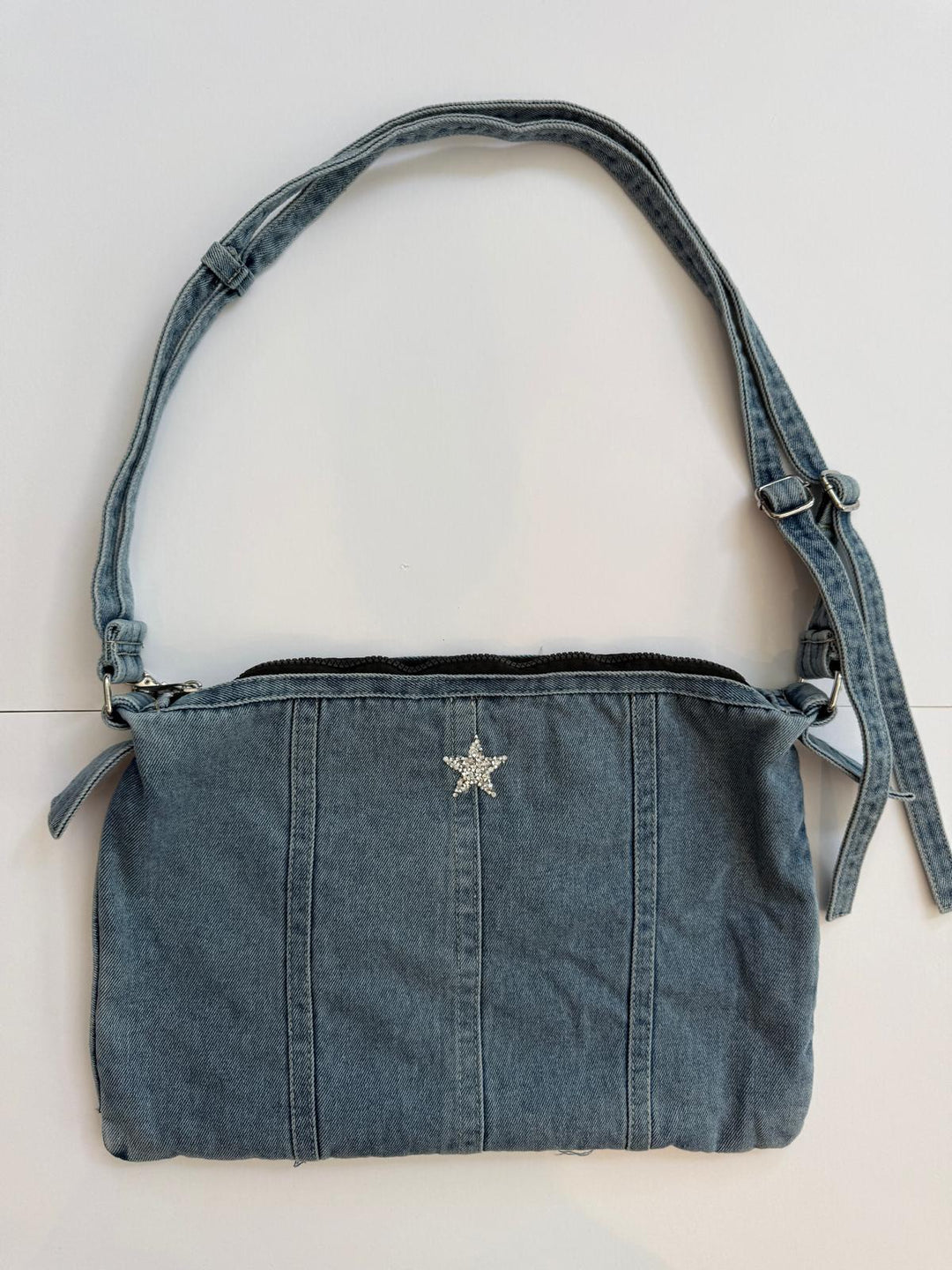 Rock-Star Denim Patch Bag