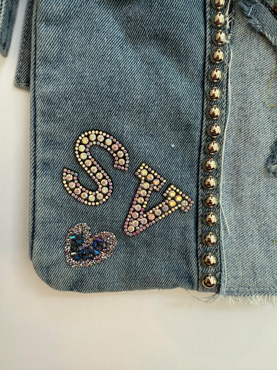 Rock-Star Lightning Denim Patch Bag