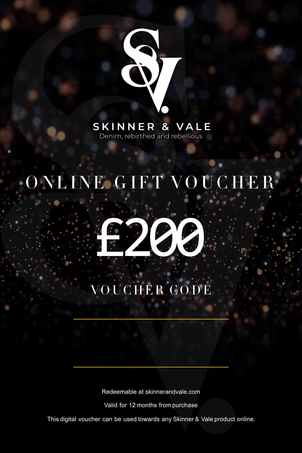 Skinner & Vale Online Gift Vouchers close-up detail — Skinner & Vale upcycled denim jacket