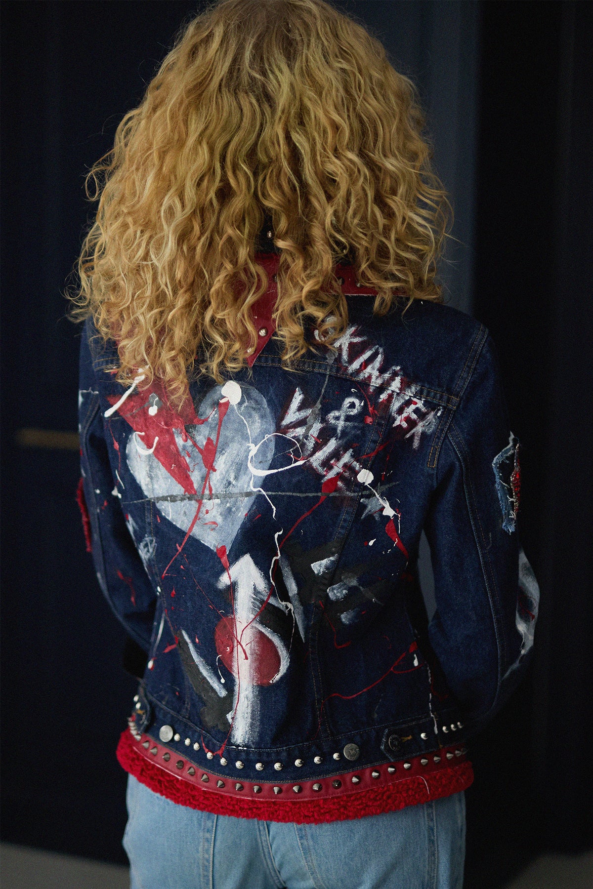 LIBBY Denim Jacket back view — Skinner & Vale upcycled denim jacket