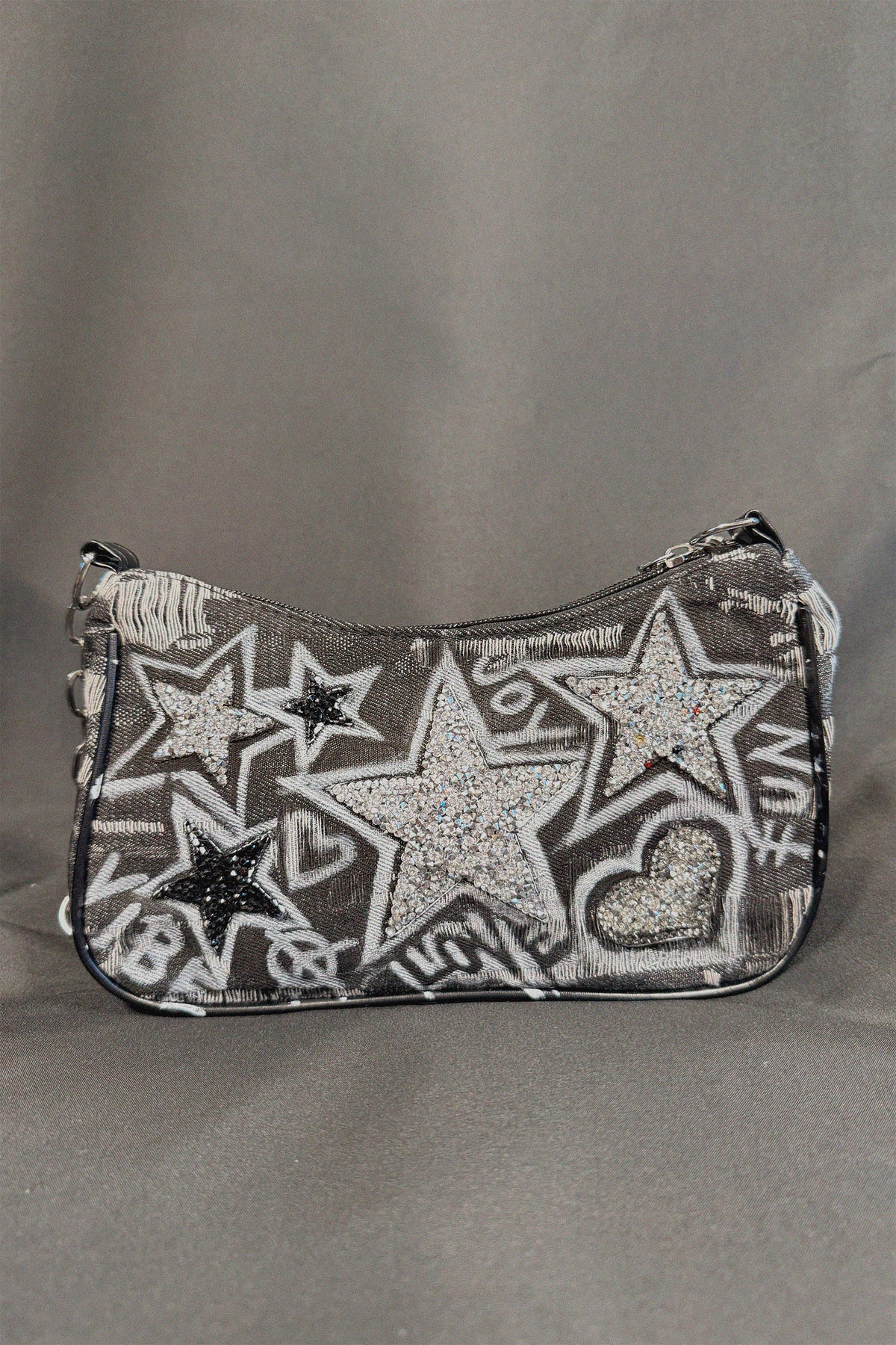 Star Crush Bag front view — Skinner & Vale upcycled denim jacket