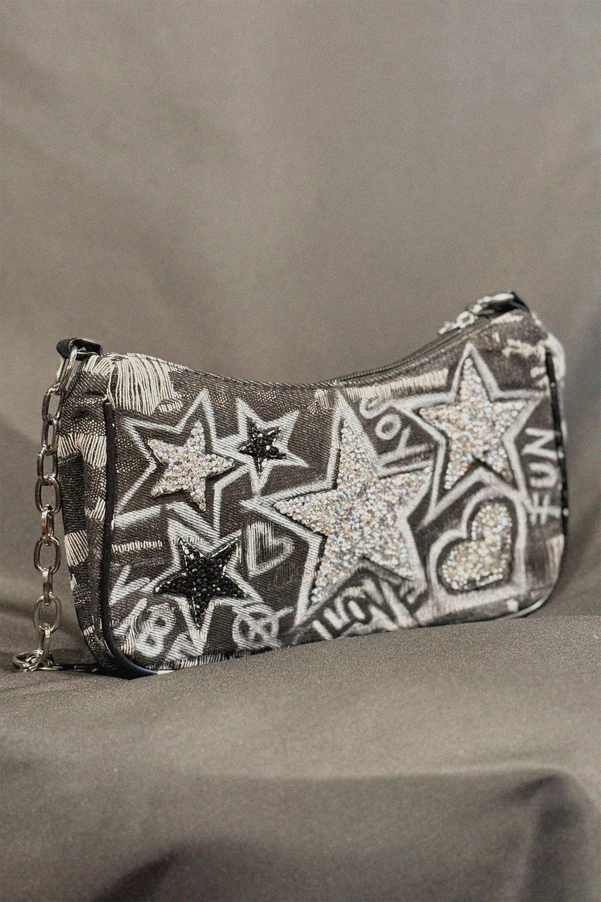 Star Crush Bag back view — Skinner & Vale upcycled denim jacket