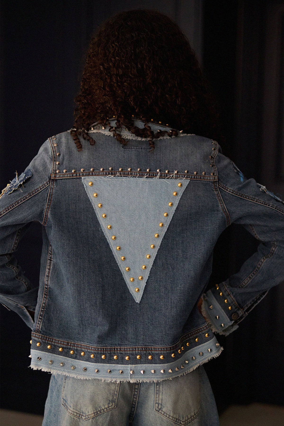 ALANNAH Denim Jacket lifestyle — Skinner & Vale upcycled denim jacket