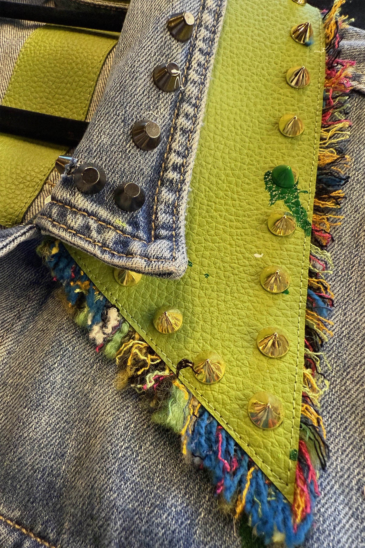 BAILEY Denim jacket front view — Skinner & Vale upcycled denim jacket