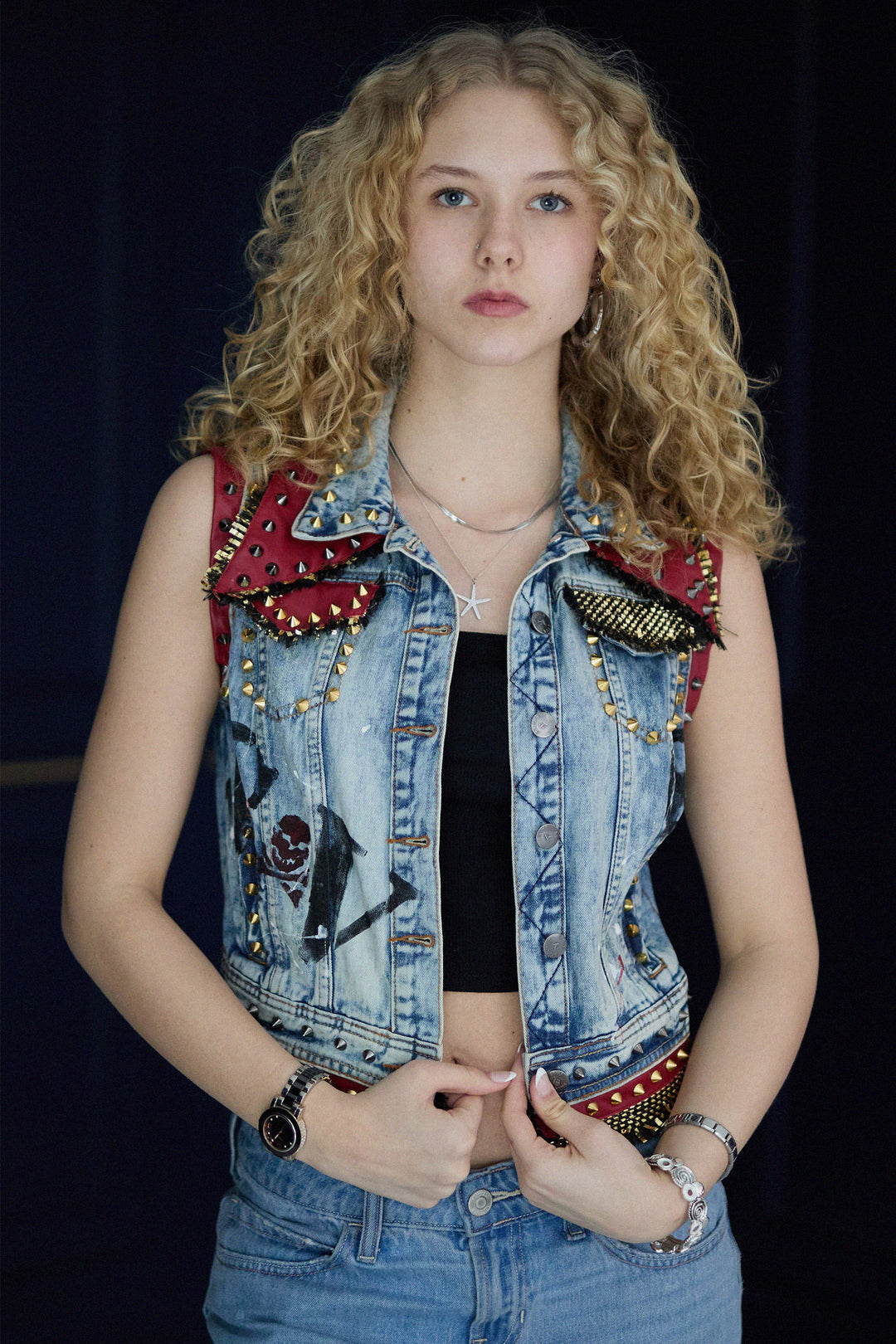 LIGHTENING Denim Gilet