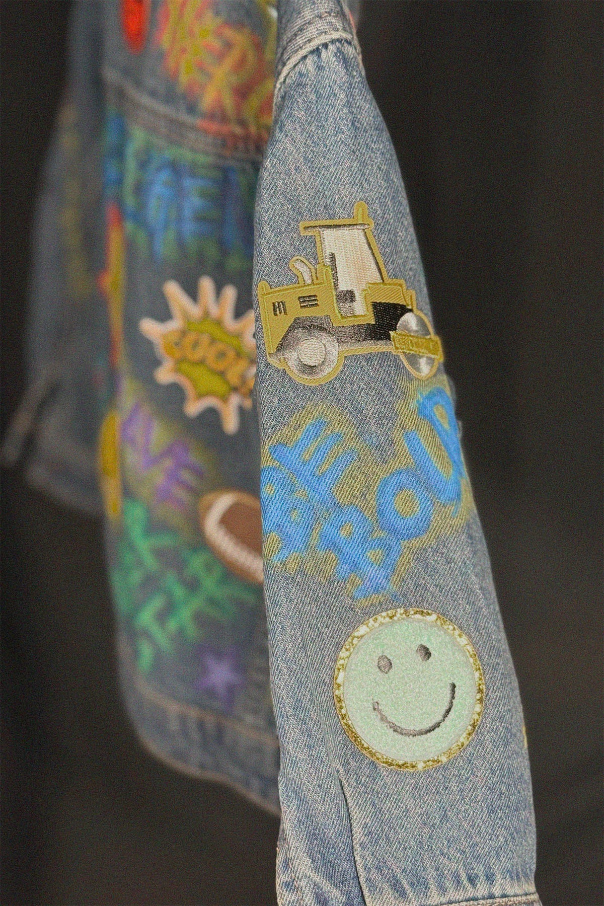 LITTLE LEGEND Boys Denim Jacket lifestyle — Skinner & Vale upcycled denim jacket