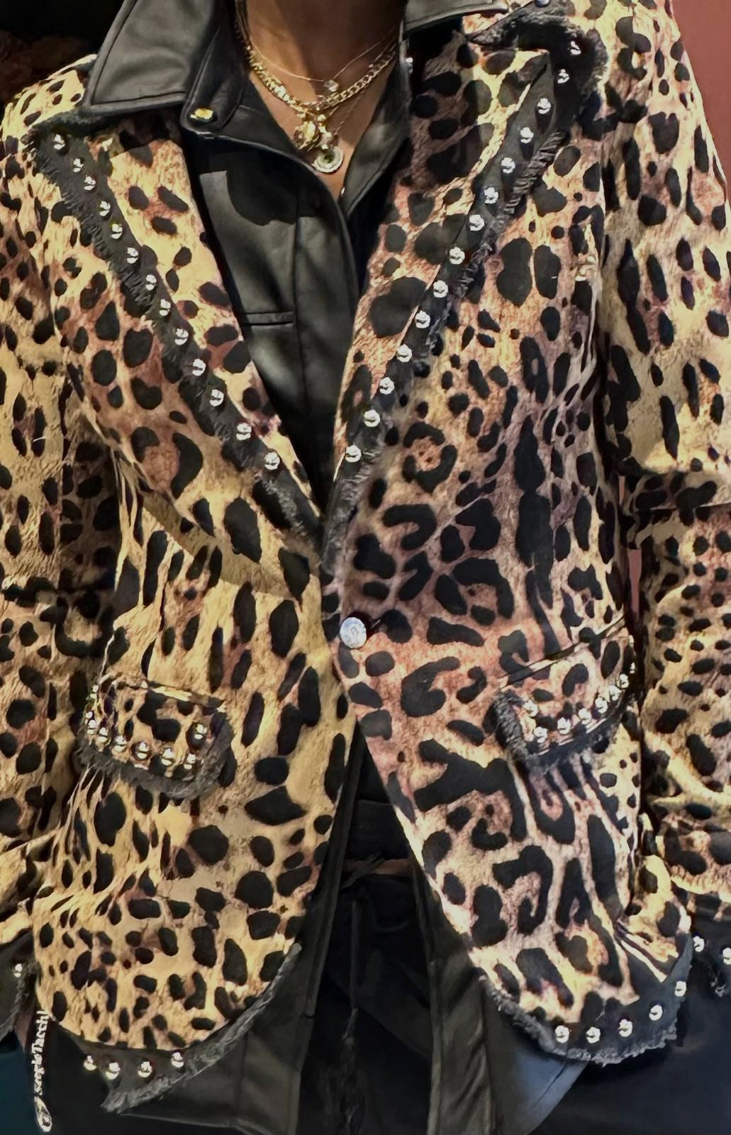LEOPARD Lux Blazer lifestyle — Skinner & Vale upcycled blazer