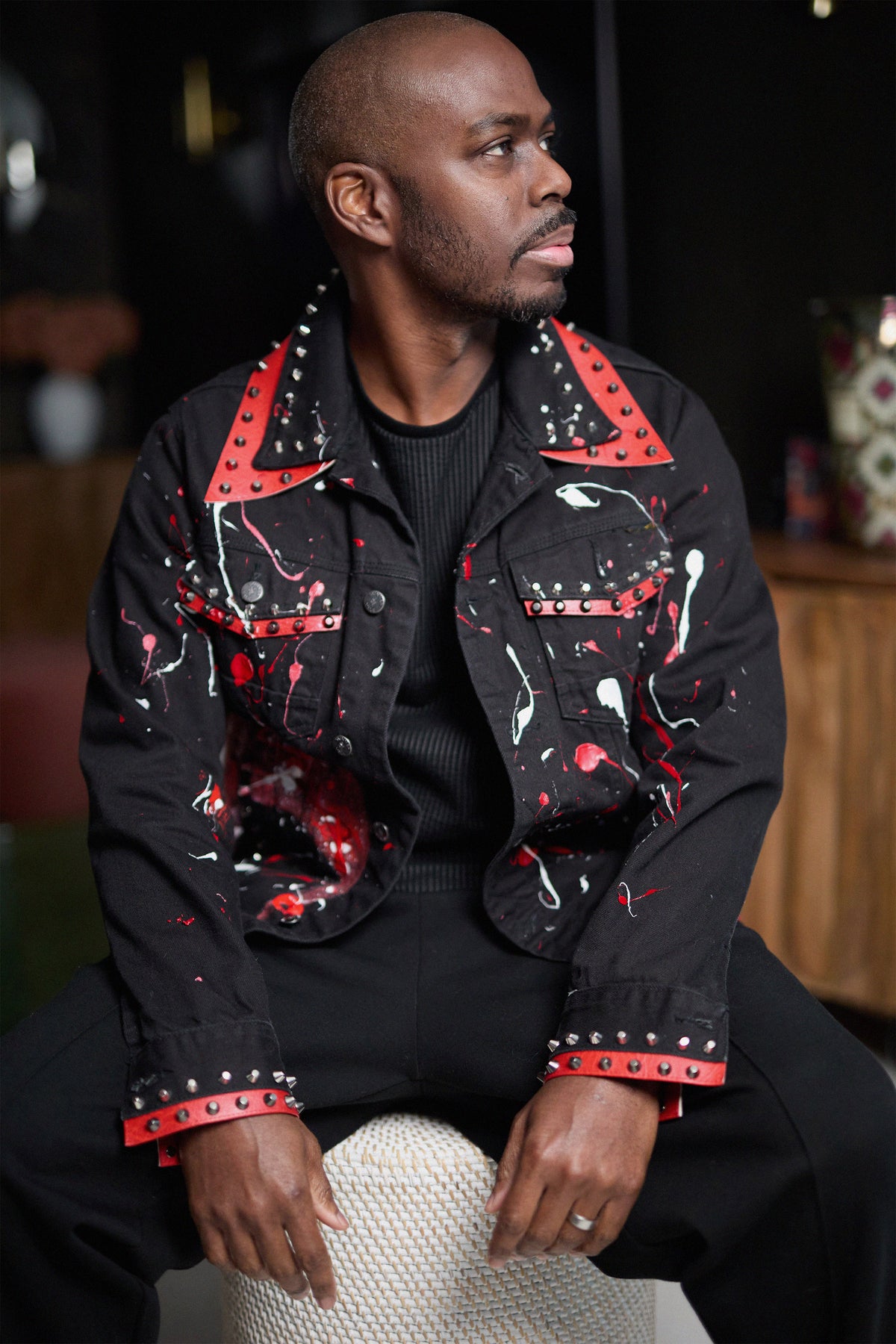 SNAKE Denim Jacket lifestyle — Skinner & Vale upcycled denim jacket